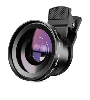 APEXEL 2-in-1 Phone Camera Lens Kit (0.45x Wide Angle + 12.5x Super Macro) – HD 37mm